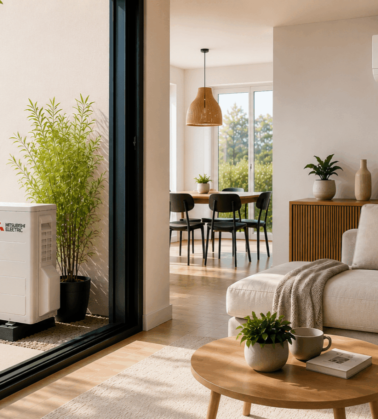 Climatisation réversible installée dans une maison à Sainte-Foy-lès-Lyon pour améliorer le confort été et hiver