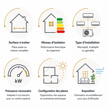 Critères techniques pour choisir une climatisation adaptée à son logement à Sainte-Foy-lès-Lyon : surface, isolation, puissance et type d’installation